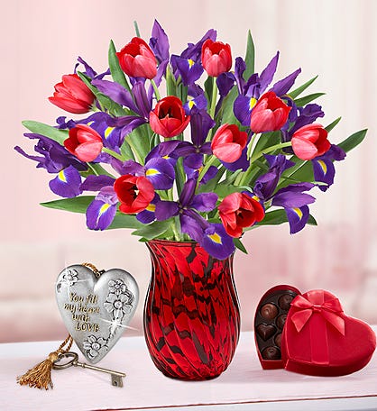 Bunches of Love Tulip & Iris Bouquet